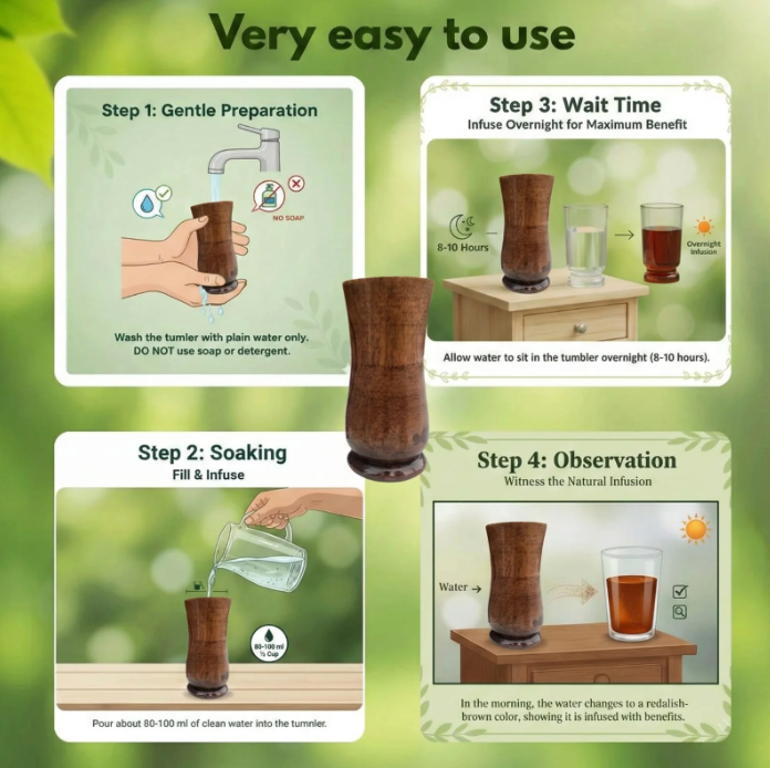 Wooden Water Glass