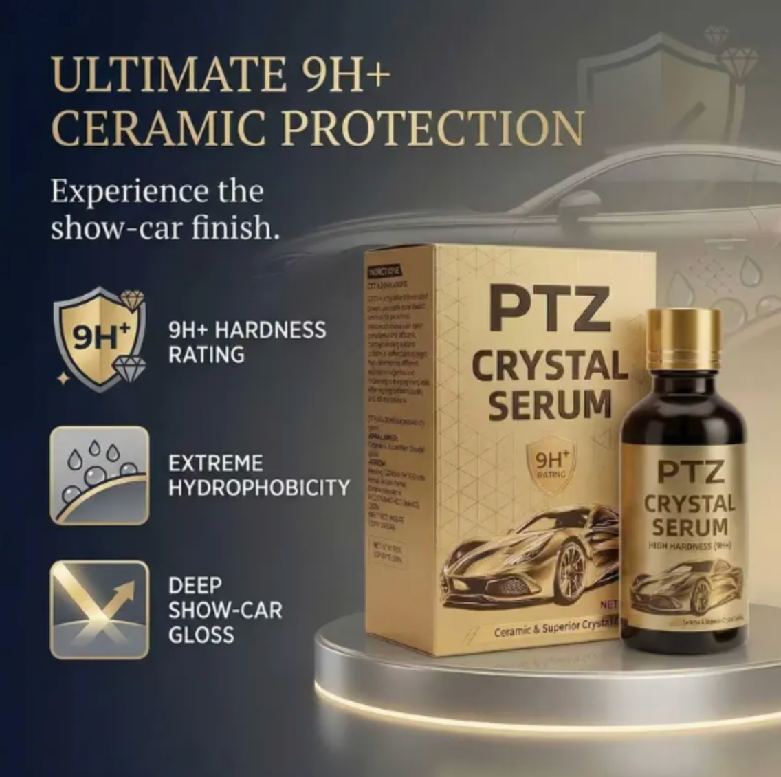 ⚡Hot Sales🔥 PTZ Ceramic Coating for Cars (BUY 1 GET 1 FREE with FREE - Applicator & Microfiber Towel)🔥